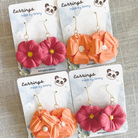 Timmy (mini maker) polymer clay earrings Timmy (mini maker) polymer clay earrings